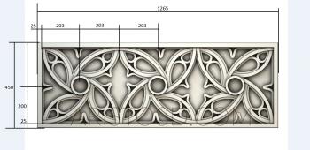 Geometrical panel (PGM_0132) 3D model for CNC machine